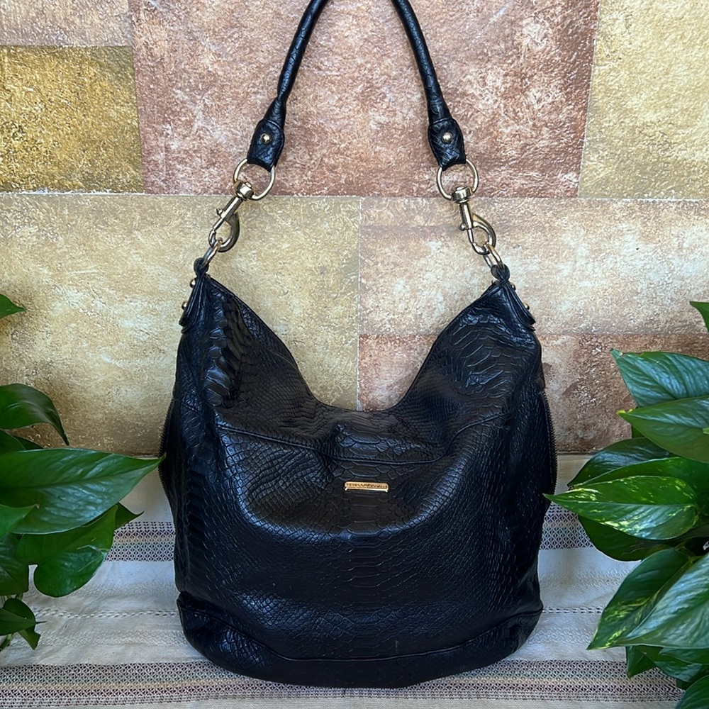 Rebecca Minkoff Slouchy Hobo Western Leather Large Shoulder Black Boho Bag